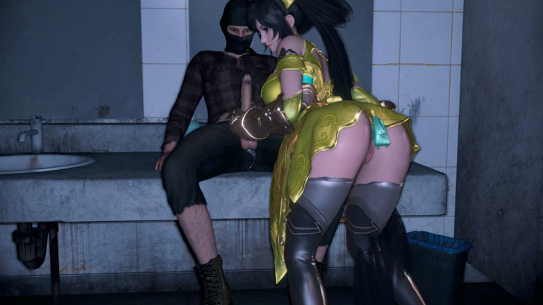 Why fuck so hard: 3D velká prsa Cosplay děvka podvádí s velkým čůrákem v koupelně