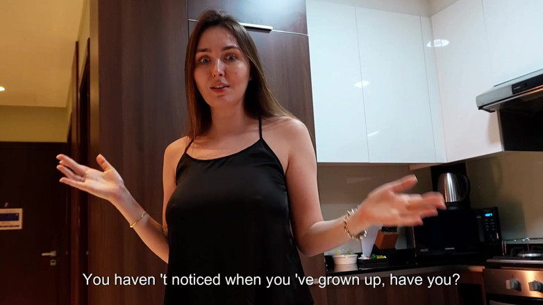 Alina Rai: POV: Stepmom Gives Me a Secret Kitchen Blowjob After Staring...