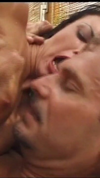 Double Penetration and Cumshot in Ass and Mouth of Two Big Cocks for Busty MILF