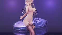 MikuMotion: すみません;原神;ブローニャ;オフィスレディ制服;ペンシルスカート;クロッチレスの黒いストッキング;エロティック・タトゥー