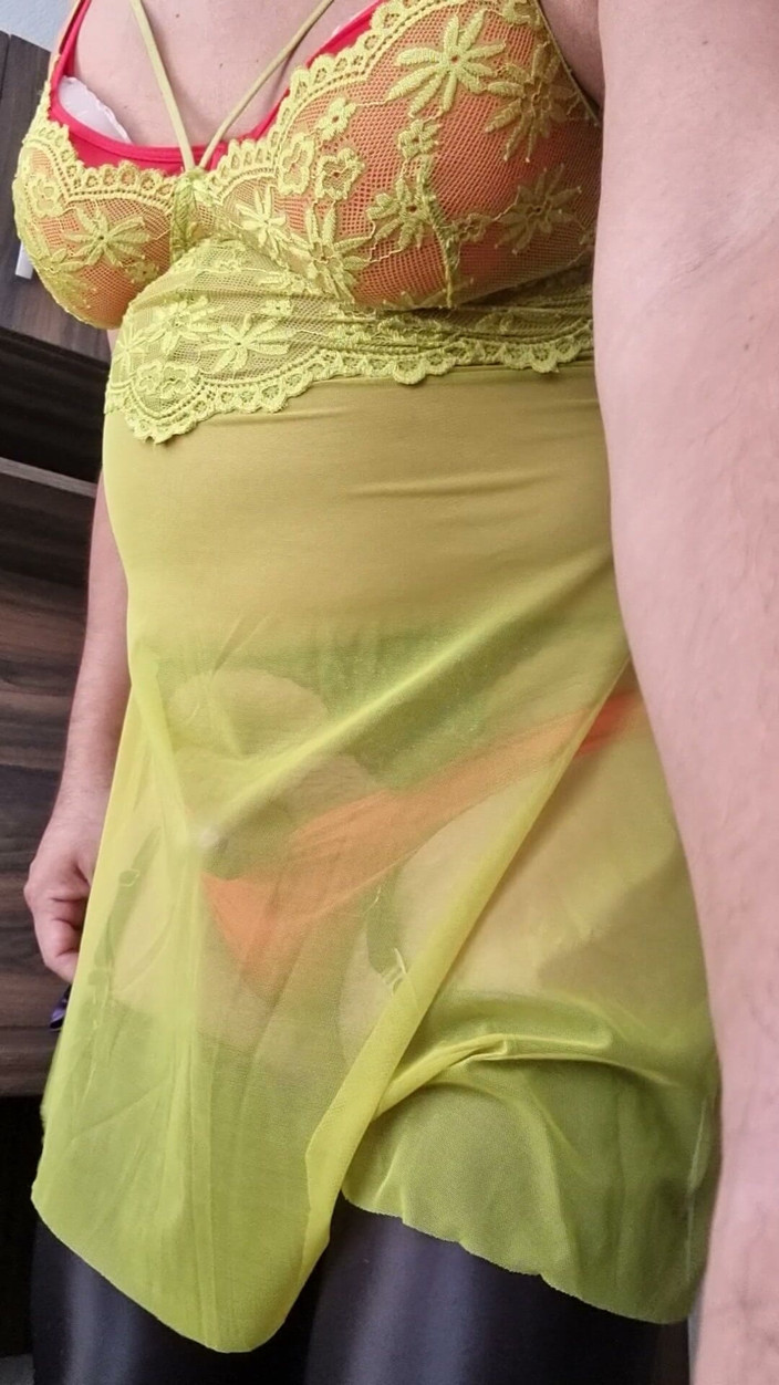 Sexy shinny clothes: Sexy and Suggestive Transparent Baby Doll, Red Lingerie