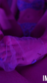 Step Sister Footjob in Sheer Floral Socks