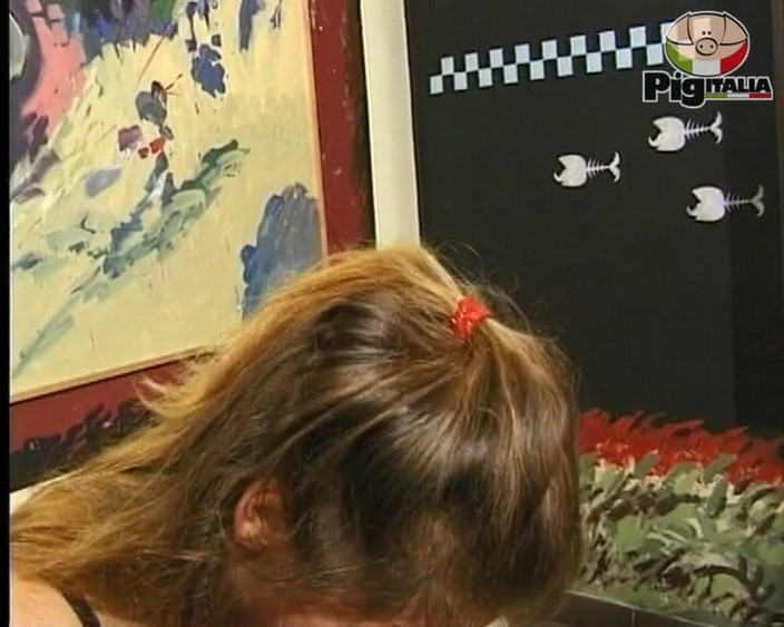 Pig Italia Official: Stop watching porn magazines because I'll show you my pussy...