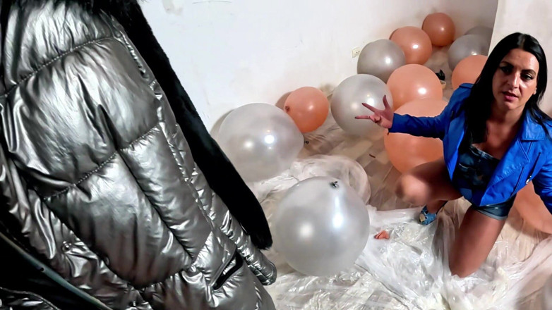 MilfyCalla: Dominantní denim milf ponížení balónkem. Giant Popping, Deepthroat, Zezadu a...
