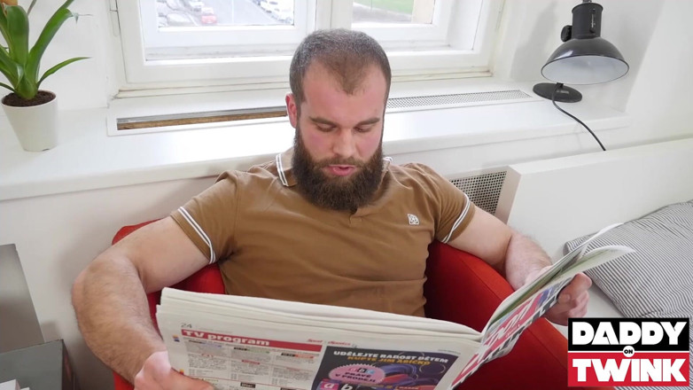 Daddy On Twink: Stepdaddy on Twink Bearded Stepdaddy John Barber Seduces Stepson Lucian...