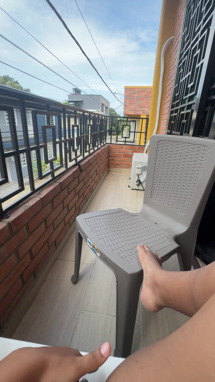 EMY_AND_JONH: Fucking My Wet Pussy on My Neighbors' Balcony