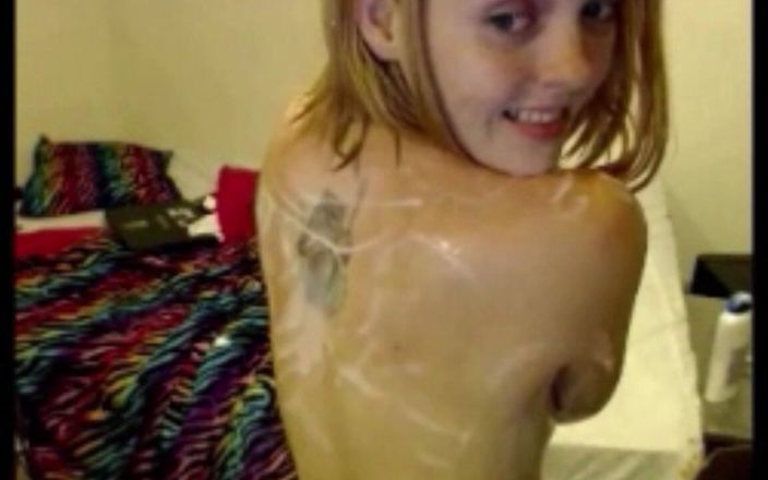 Renee Sakuya: Lotion on Tits, Body, Large Dildo Play