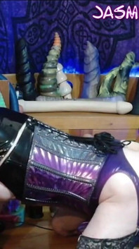 Pvc corset - mainan seks anal ekstrem sambil pamer baruku