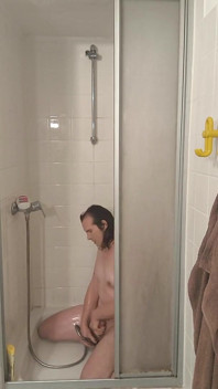 Showering and Masturbating Until Orgasm