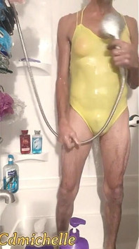 Cdmichelle Wearing Yellow One-piece Swimsuits