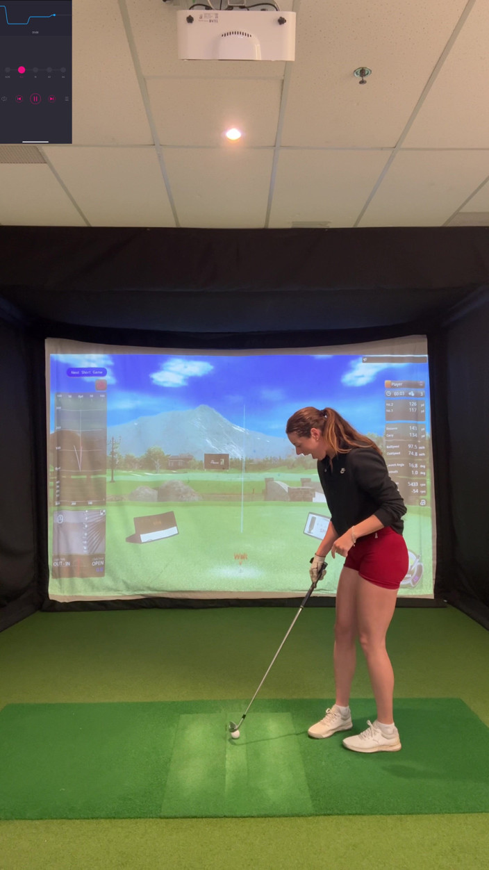 Nadia Foxx: Trying to Golf in a Simulator with My Lush in!...