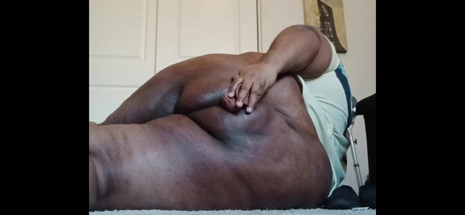 FantomeBi: Ebony Superchub Sissy Takes Anal Plugs and Dildo for the...
