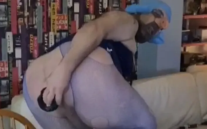 Analzebutt aka the evil lord of ass: Dirty sissy whore in blue outfit playing hard ass to...