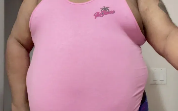 Blkhole420: Big belly small tank top