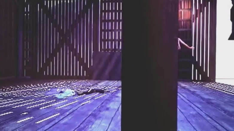 The animation shot: 納屋に寝そべって
