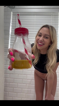 Filling the Bottle up with My Pee