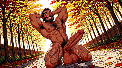 Erotic Man: Wild Hunks bergambar dengan zakar raksasa memancut mani