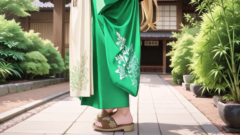 Tay Swift X: 慵懒的日本走廊早晨，她呼吸沉重的呼吸抚摸她的胸部，模糊的目光等待你的触摸