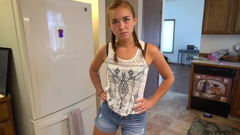 BrandiBraids: Naughty Stepdaughter Bribes Stepdad for Sex Lesson