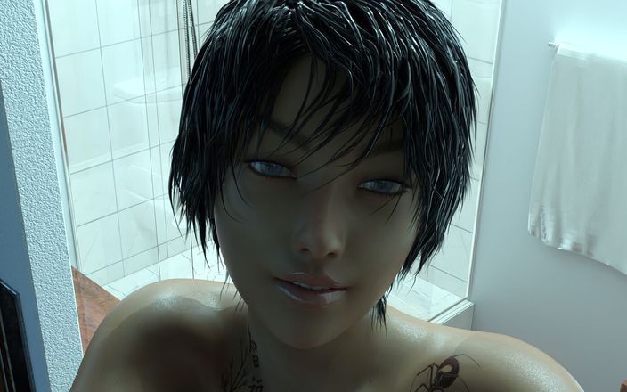 Happy MO: Une Asiatique à gros nichons se fait baiser sous la douche