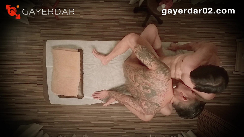 GAYERDAR: GD-024-Tetovaný tchajwanský masáž Spontánní natáčení/Bezdomový zasraný sval Mužský učitel