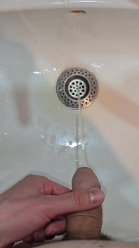 Male Pissing Compilation - POV Pee to the Bathroom Sink. Strong and Long Peeings