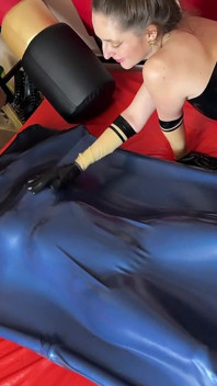 Two Latex Goddesses, Latex Outfits, Sweat, Latex Vacuum Bed