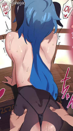 CiggyAhegao: Cocogoat Simulator - Ganyu recebe foda profunda na barriga e gozada...