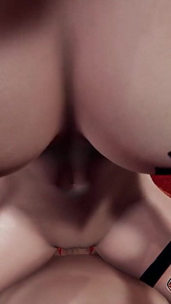 Fetish Footjob Bad Girl in Black Mask - 3D Hentai Animation with Blowjob Service and Stockade Femdom Sex Ending in a Creampie