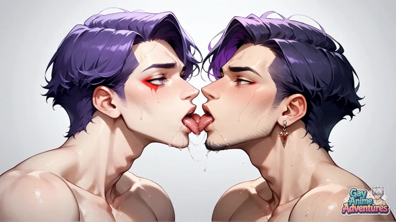 Gay Anime Adventures: Fantastický XXX s nahými gay svalnatými paramoury a výstřiky! tak...