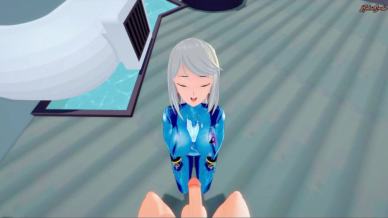 Hentai_Smash: Samus bekommt eine POV-gesichtsbesamung, bevor sie einen missionars-creampie bekommt - Metroid...