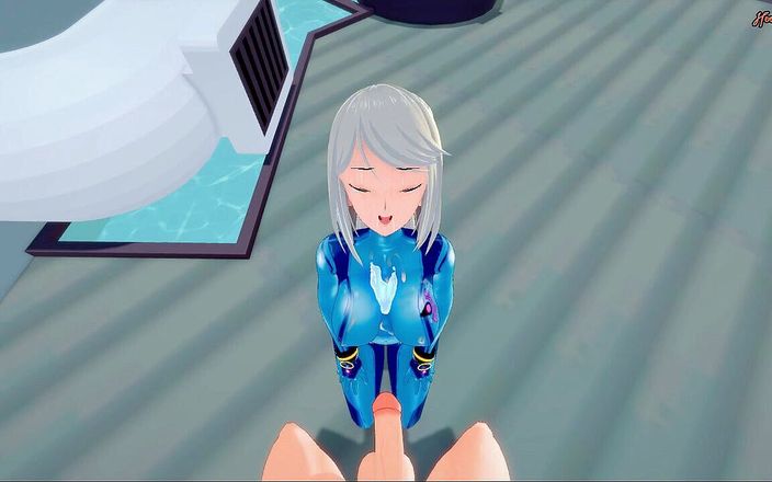 Hentai Smash: Samus dostaje POV twarzy przed uzyskaniem misyjnego kremówka - Metroid Hentai