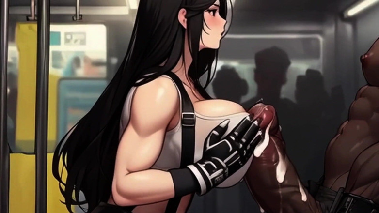 Spicy Toons: Tifa ค้นหาควยบนรถไฟ