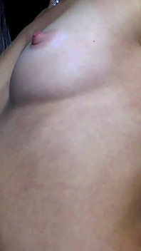 Naked Step-sister Caresses Herself