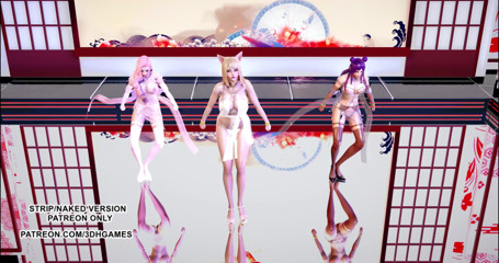 3D-Hentai Games: Garnidelia - Avra K'Davarah KDA Ahri Kaisa Seraphine sexig het dans