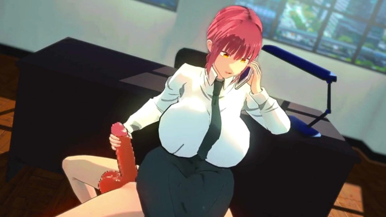 NSFWOtaku: Chainsawman - makima office Pleasure - 3di hentaee enimeshan