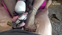 Miss Adrastea: Chastity Slave Forced to Cum Ruined in Cage Part 2