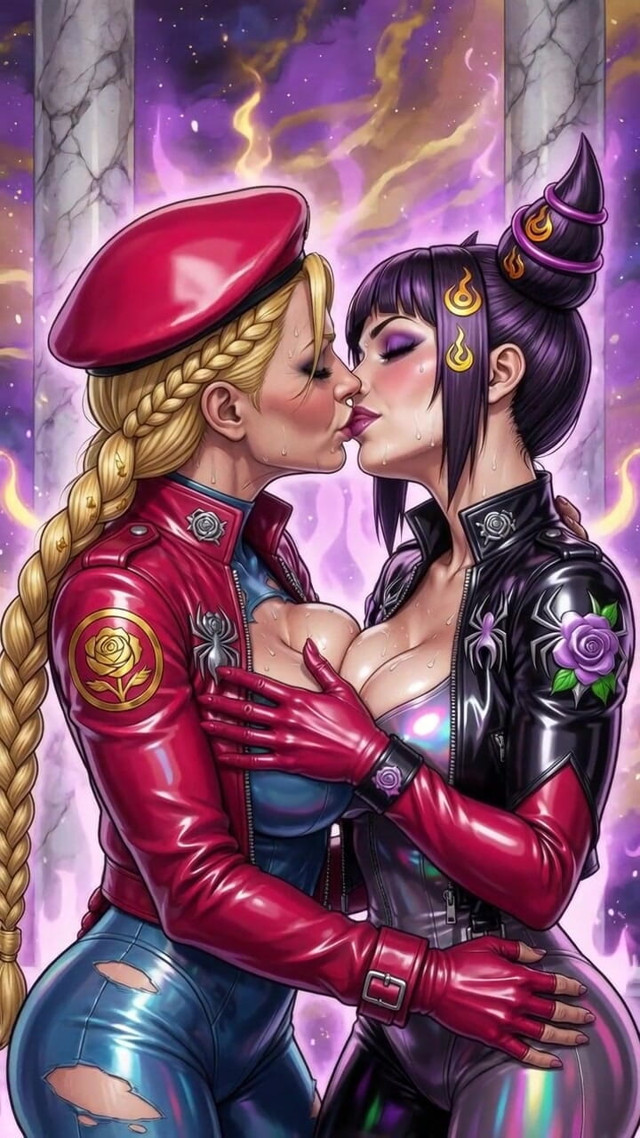Sexy Cammy and Juri Kiss (ai) (Porn Games)