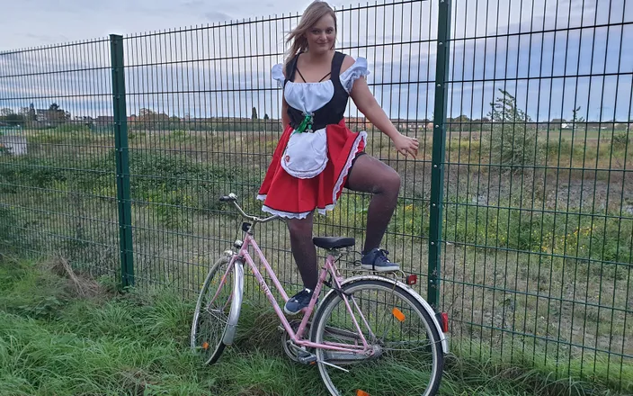 Lina Mila: Brazen Piss Action in a Dirndl!!! Pissed All Over a...