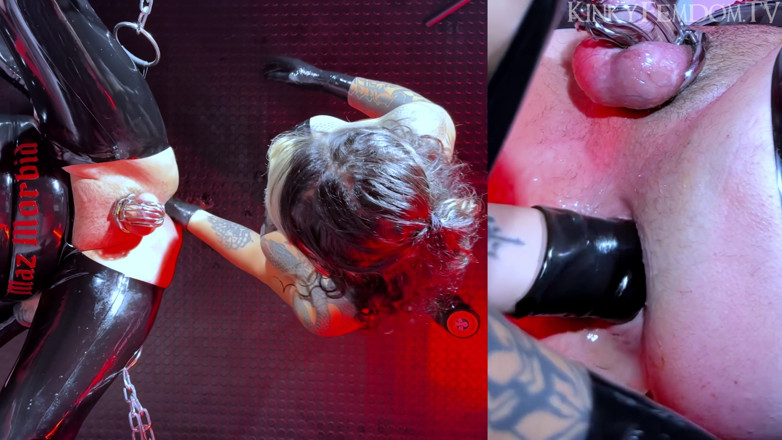 KinkyFemdomTV: Double fisting anal, oeil d’oiseau avec maîtresse Yazmin Maz, morbid