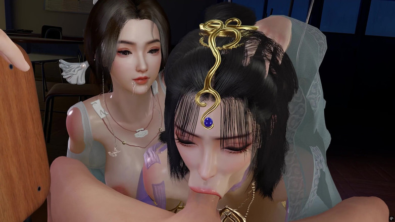 Why fuck so hard: 3D, deux bombasses excitées partagent une grosse bite