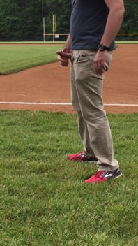 Jerking off on the Baseball Field by Home Plate