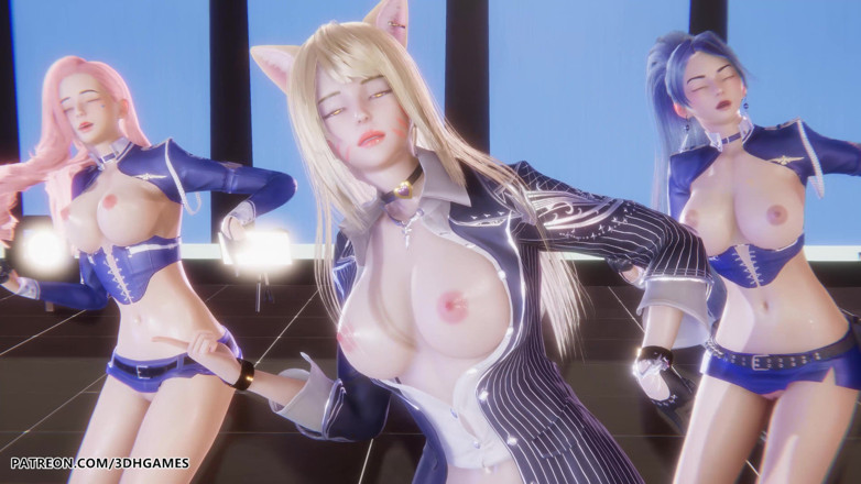 3D-Hentai Games: [mmd] Dua Kali - Ahri Seraphine Kaisa Lagi Ngomong Itu Liga...