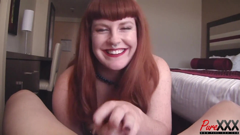 Pure Media Enterprises: Big booty redhead jerks you off