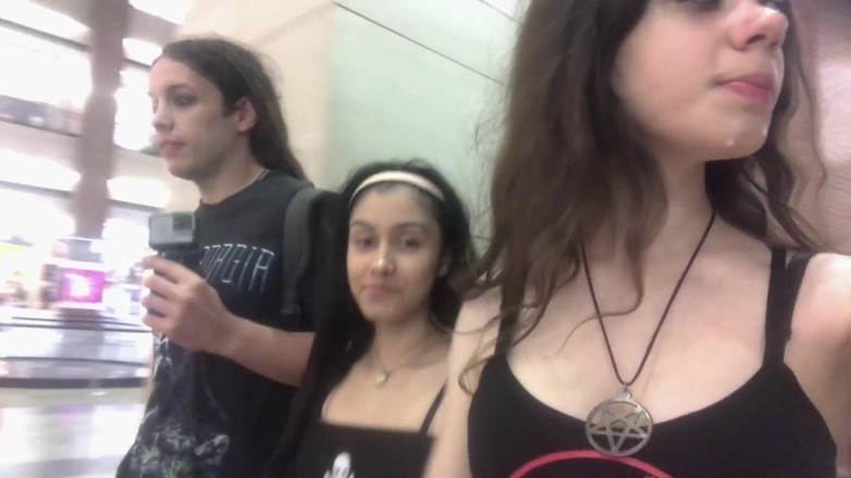 Dolls Cult: Double cum walk at the mall after a huge double...