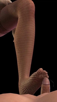 La ragazza geek angel girl fa un footjob pov