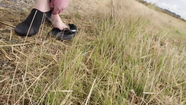 Footfetish: Cult Fun with the Puddles on the Country Road