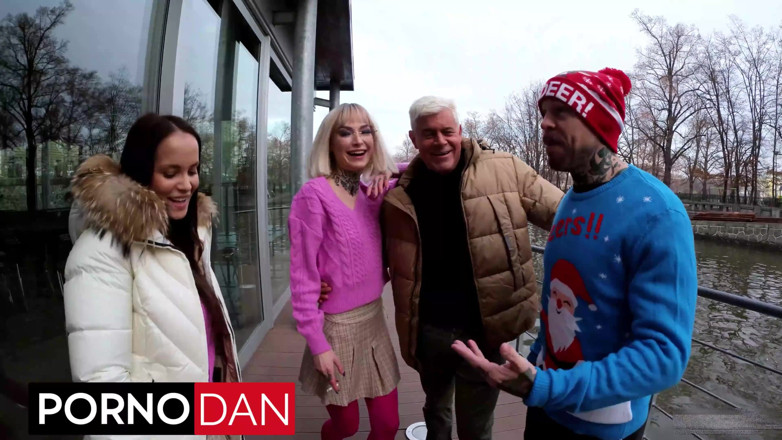 Porno Dan: Een oceaan van spuiten van feestgangers Jennifer Mendez en Tabitha...