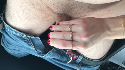 Lexy Bianca: Lexy made hand job on the outdoor road small dick...