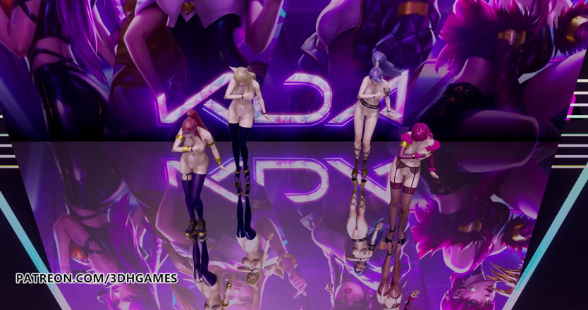 3D-Hentai Games: Black Pink - Bagaimana awak Suka Tarian Bogel itu, Ahri, Akali,...